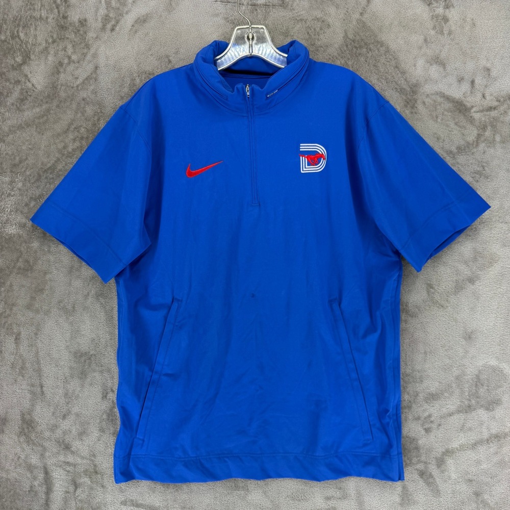 SMU Mustangs Nike Pullover Mens M DV6755-483 Blue NCAA Football EUC